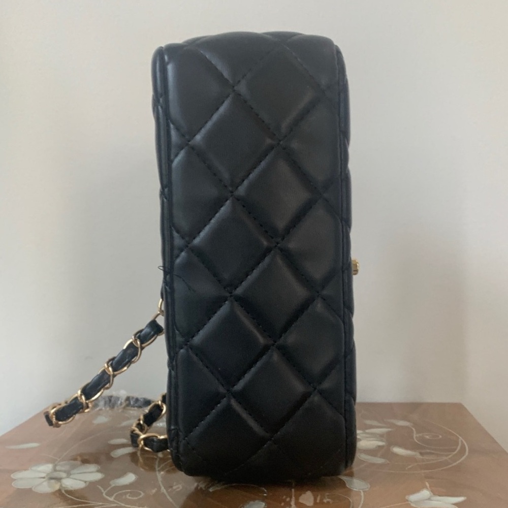 Chic Black Quilted Crossbody Bag - Picture 4 of 9